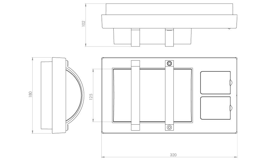 SG Armaturen | Produkter | Trio Socket Grafitt m/ 2 x kontakt